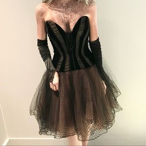 Vintage Bob Mackie designer corset mini dress